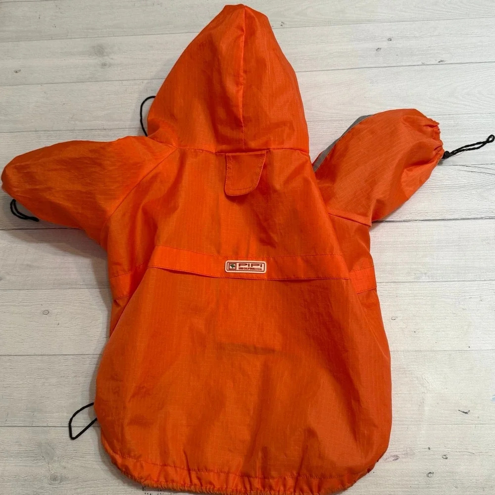 Dog‎ rain suit two piece jacket and pants size orange 6/8